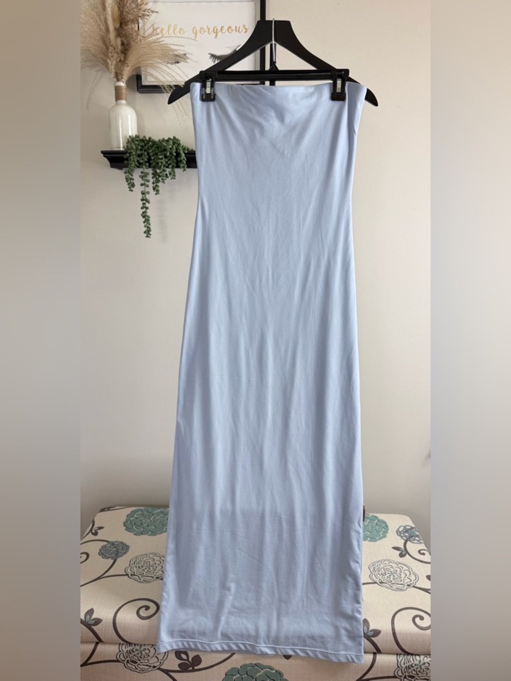 Sleeveless Light Blue Maxi Dress - Brand